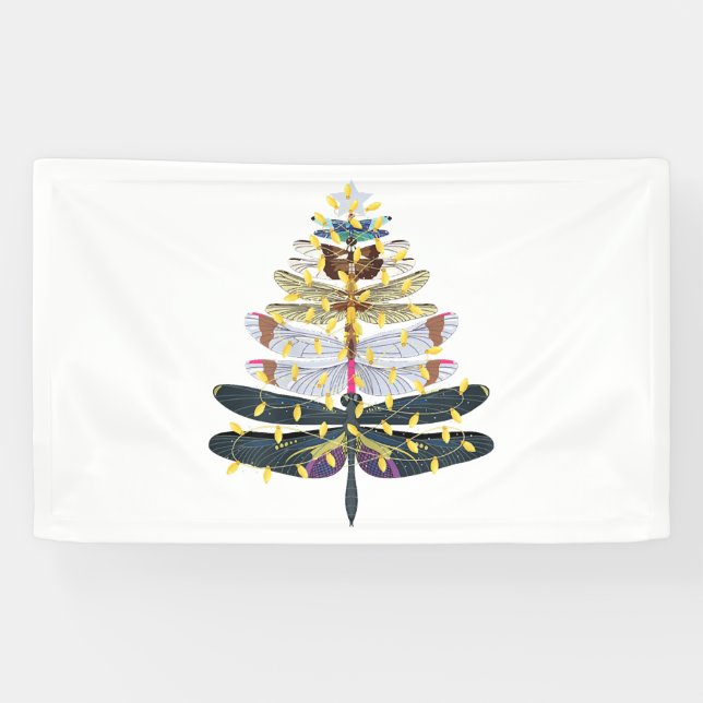 Dragonfly Christmas Tree   Banner (Horizontal)