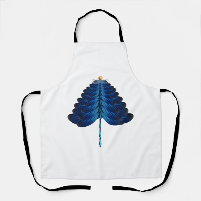 Dragonfly christmas Tree  Christmas Gift   Apron (Front)