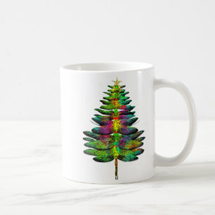 Dragonfly Christmas Tree Dragonfly Xmas Coffee Mug
