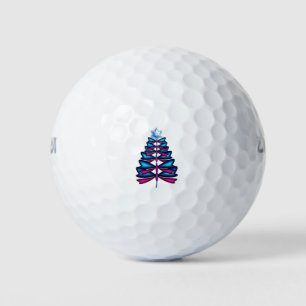Dragonfly Christmas tree Golf Balls