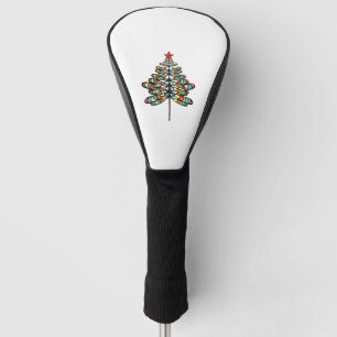 dragonfly christmas tree golf head cover