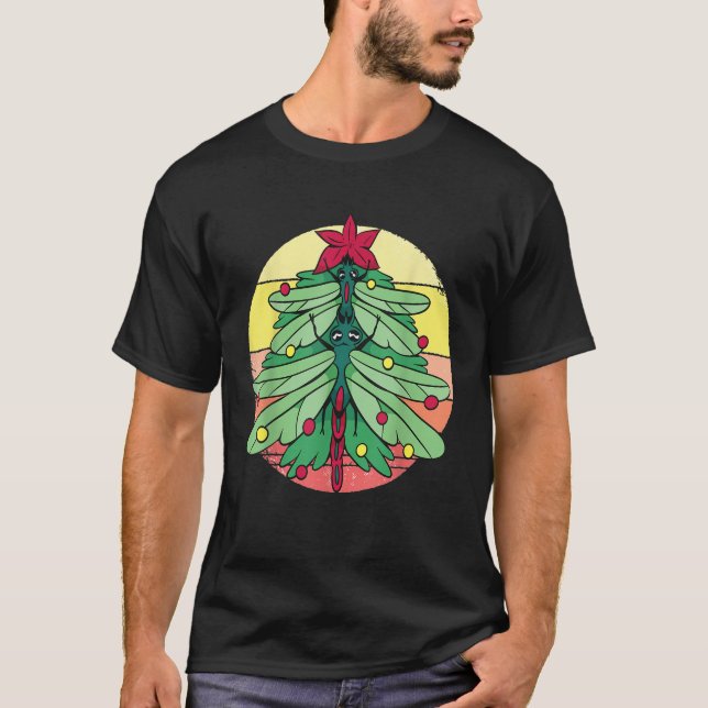 Dragonfly Christmas tree Insect Lover Xmas Merry C T-Shirt (Front)