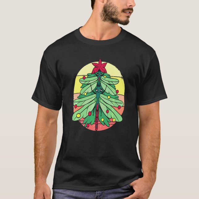 Dragonfly Christmas Tree T-Shirt (Front)