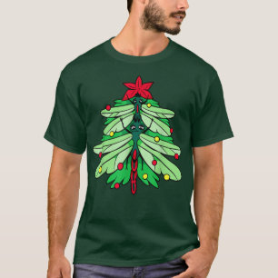 Dragonfly christmas tree Xmas Pyjamas Funny Dragon T-Shirt