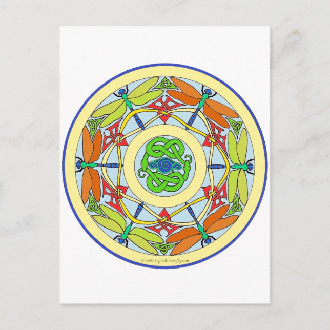 dragonfly circle postcard (Front)