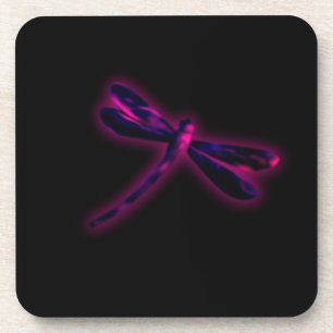 Dragonfly Coasters - Magenta Glow
