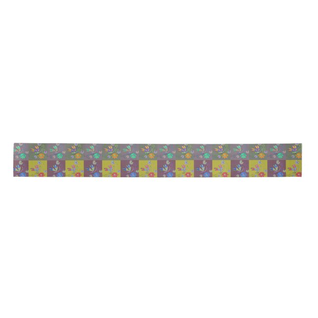 Dragonfly Collage Ribbon Satin Ribbon (Front)