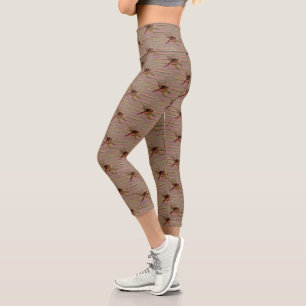 Dragonfly Colourful  Capri Leggings