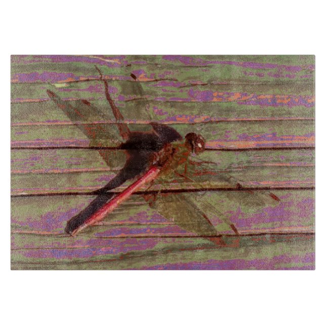Dragonfly Colourful Cutting Board (Front)