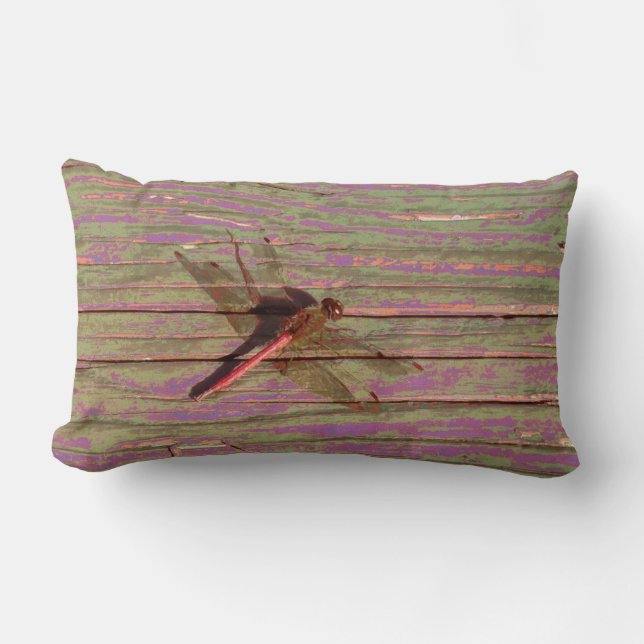 Dragonfly Colourful Lumbar Cushion (Front)