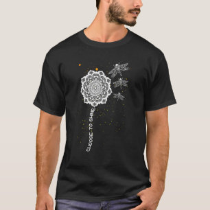 Dragonfly Colourful Mandala Peace Zen Yoga Chakra T-Shirt