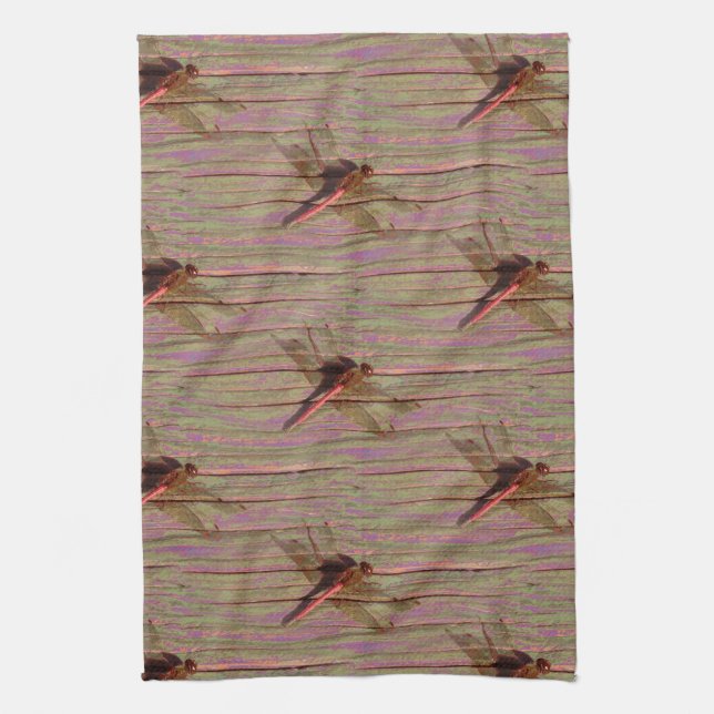 Dragonfly Colourful Tea Towel (Vertical)