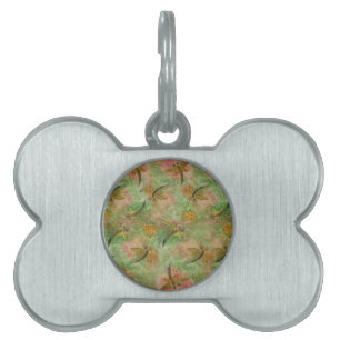 Dragonfly Cotton Candy Pet Name Tag