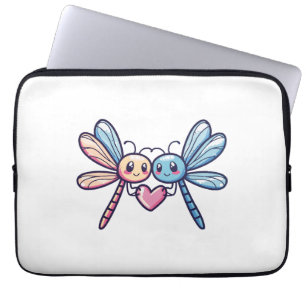 Dragonfly couple in love animal Valentine's Day  Laptop Sleeve