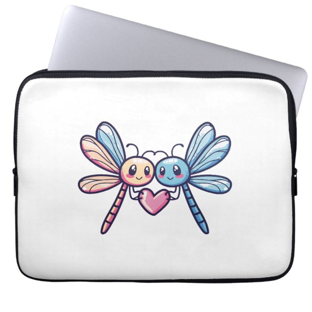 Dragonfly couple in love animal Valentine's Day  Laptop Sleeve (Front)