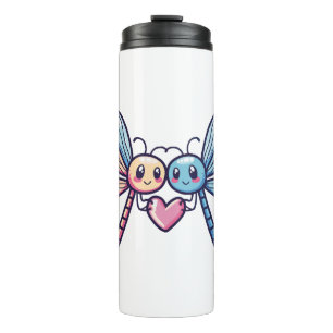 Dragonfly couple in love animal Valentine's Day Thermal Tumbler