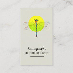 Dragonfly Creative Designer Nature Green Business Card