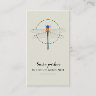 Dragonfly Creative Designer Nature Pink Business Card