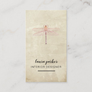 Dragonfly Creative Designer Nature Vintage Minimal Business Card