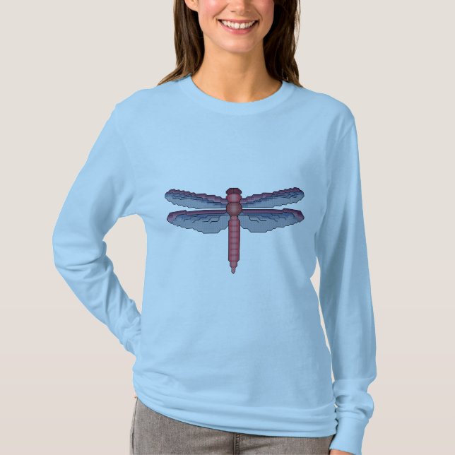 Dragonfly Cross Stitch Pattern T-Shirt (Front)