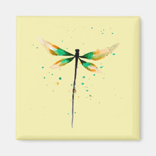Dragonfly cute watercolor illustration magnet