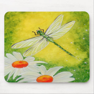 Dragonfly Daisies Mousepad