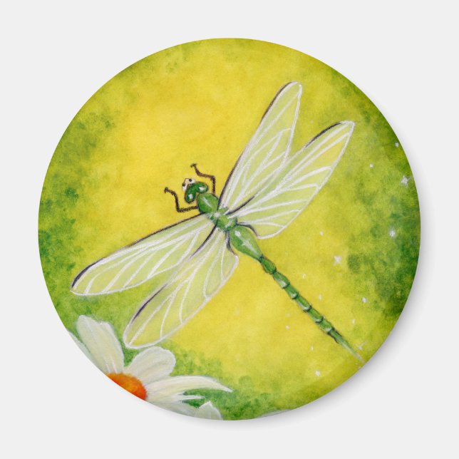 Dragonfly Daisy Magnet (Front)
