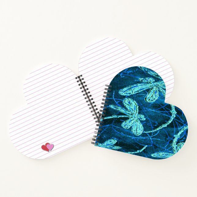 Dragonfly Dance Blue Tango Notebook (Inside)