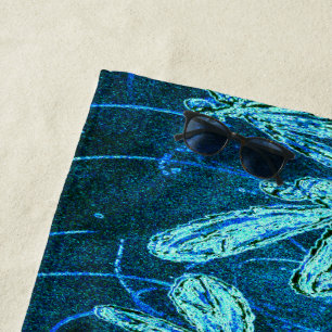 Dragonfly Dance Blue Tango Towel Set
