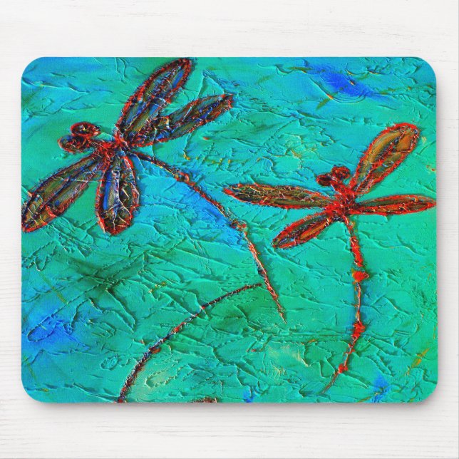 Dragonfly Dance Mouse Pad (Front)