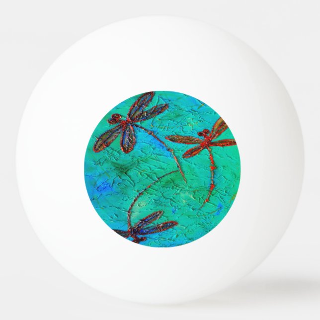 Dragonfly Dance Ping Pong Ball (Front)
