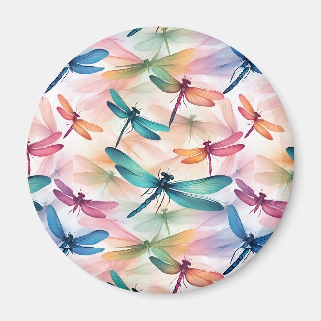 Dragonfly Dance Print Cut Sew Bag Magnet (Front)