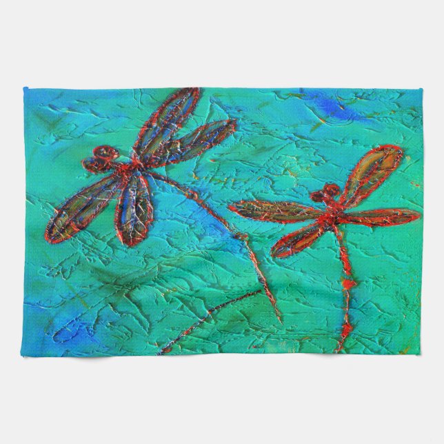 Dragonfly Dance Tea Towel (Horizontal)