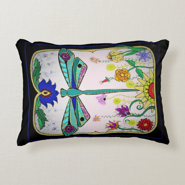 Dragonfly  decorative cushion (Front)