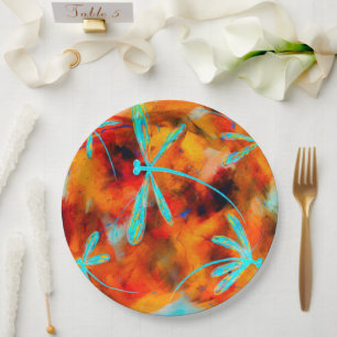 Dragonfly Desert Flit Paper Plate