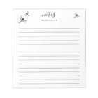 Dragonfly Design With Personalizable Name Lined