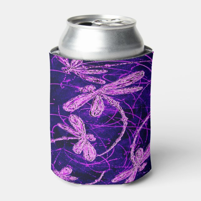Dragonfly Disco Can Cooler (Can Front)
