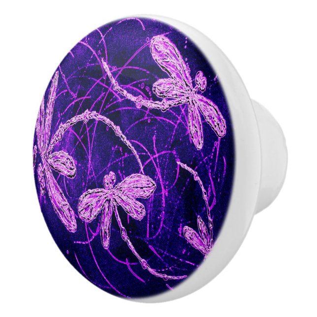 Dragonfly Disco Ceramic Knob (Right)