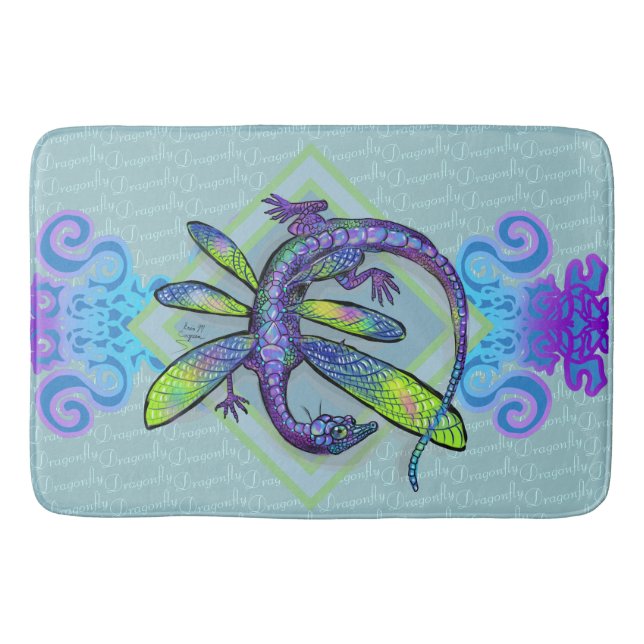 Dragonfly Dragon Bath Mat (Front)