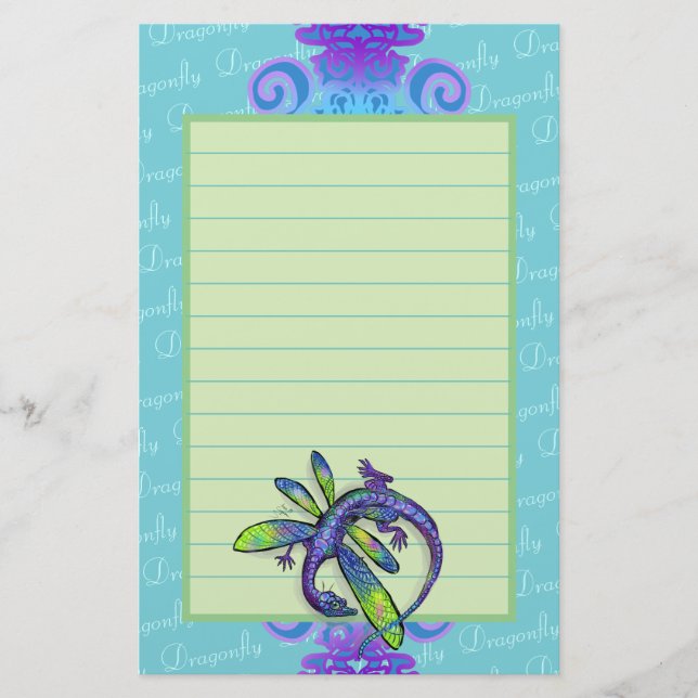 Dragonfly Dragon Stationery (Front)