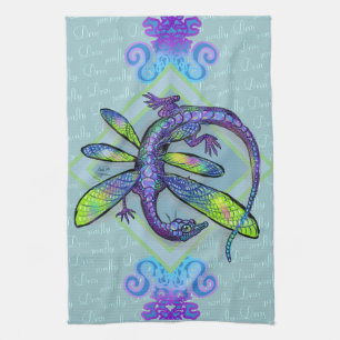 Dragonfly Dragon Tea Towel