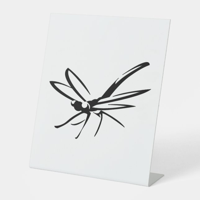 Dragonfly dragonflies     pedestal sign (Front)