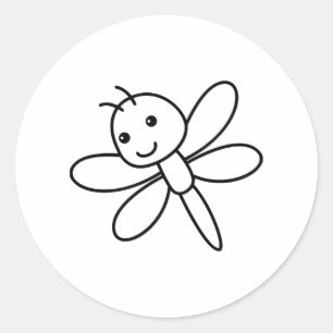 Dragonfly dragonfly classic round sticker