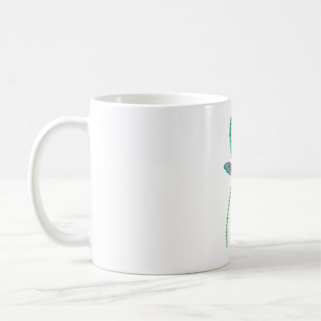 Dragonfly drawing I love Dragonflies Gift idea Coffee Mug (Left)