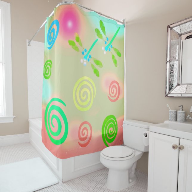 Dragonfly Dream Shower Curtain (In Situ)