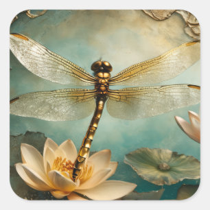 Dragonfly Dream Square Sticker