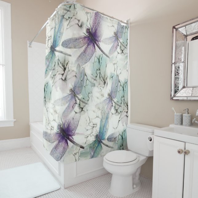 Dragonfly Dreams Shower Curtain (In Situ)