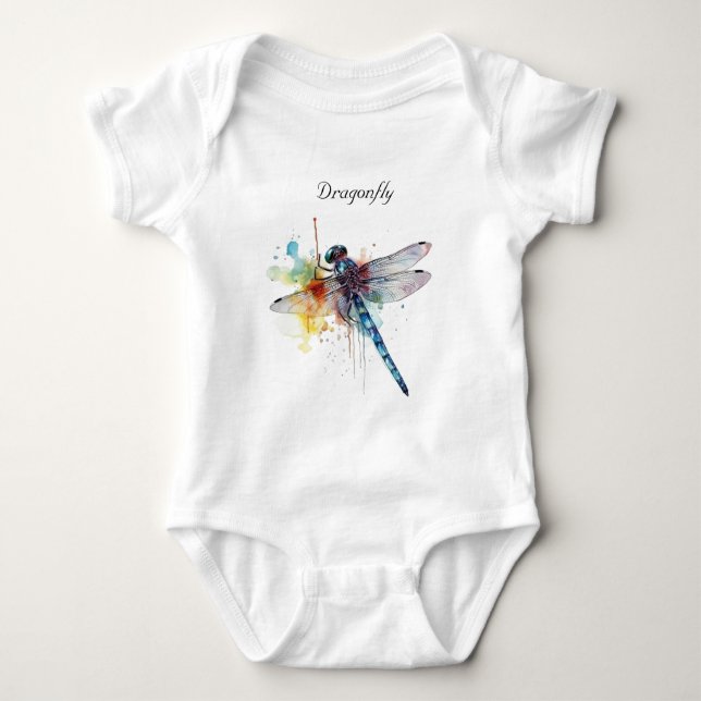 Dragonfly Dreamscape, custom Baby Bodysuit (Front)