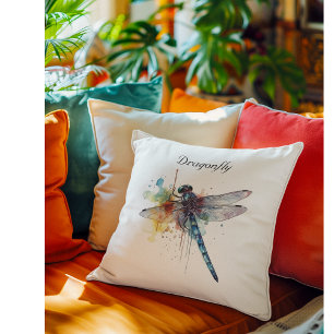 Dragonfly Dreamscape, custom Cushion