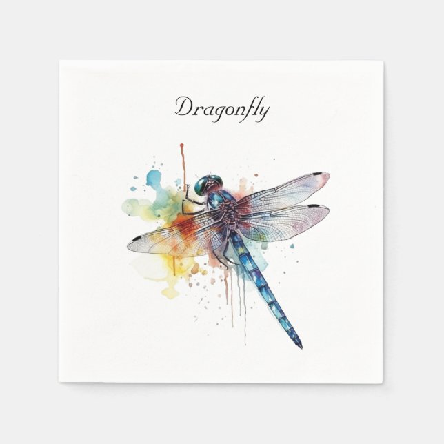 Dragonfly Dreamscape, custom Napkin (Front)